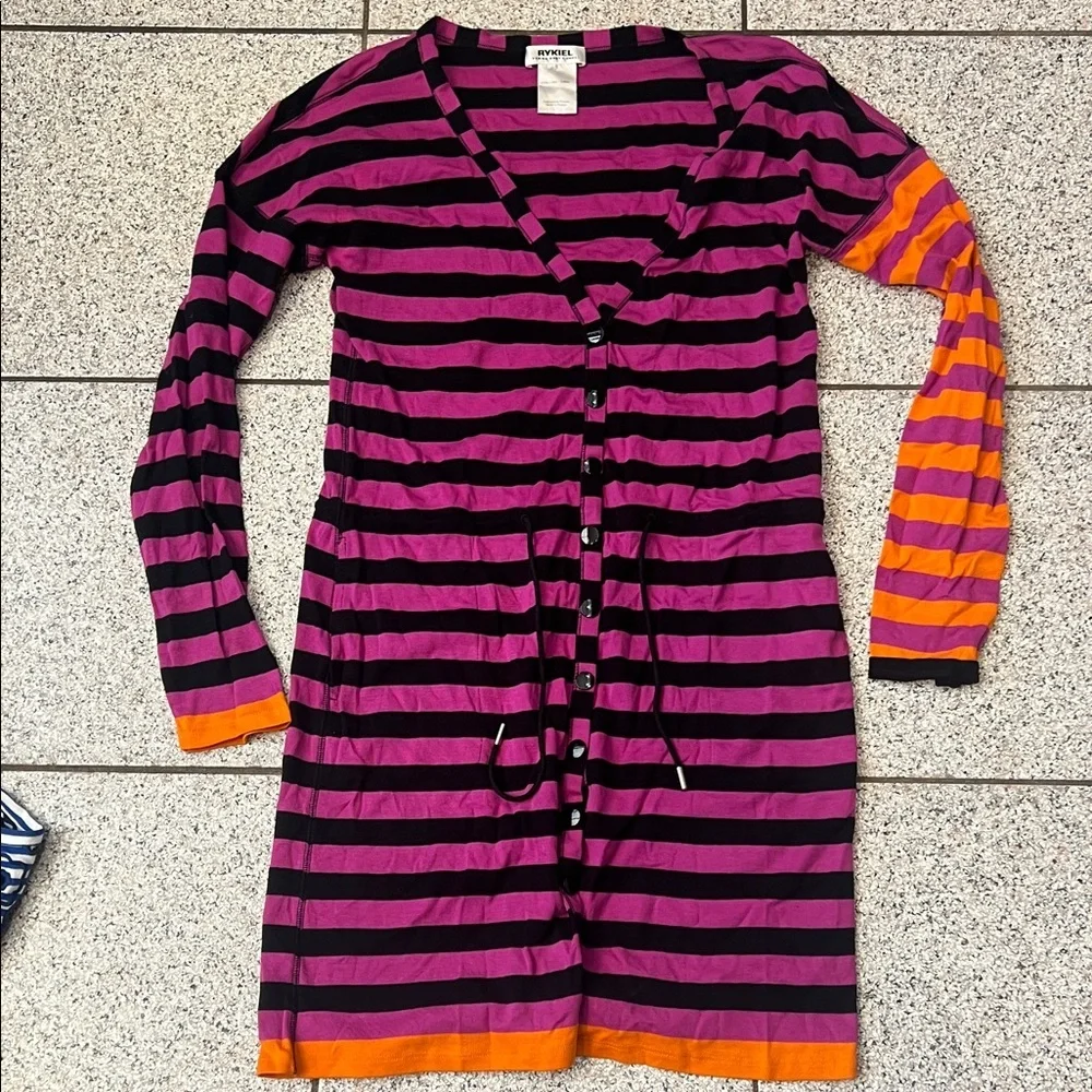 Sonia Rykiel Pink and Orange Striped Dress - Picture 6 of 6